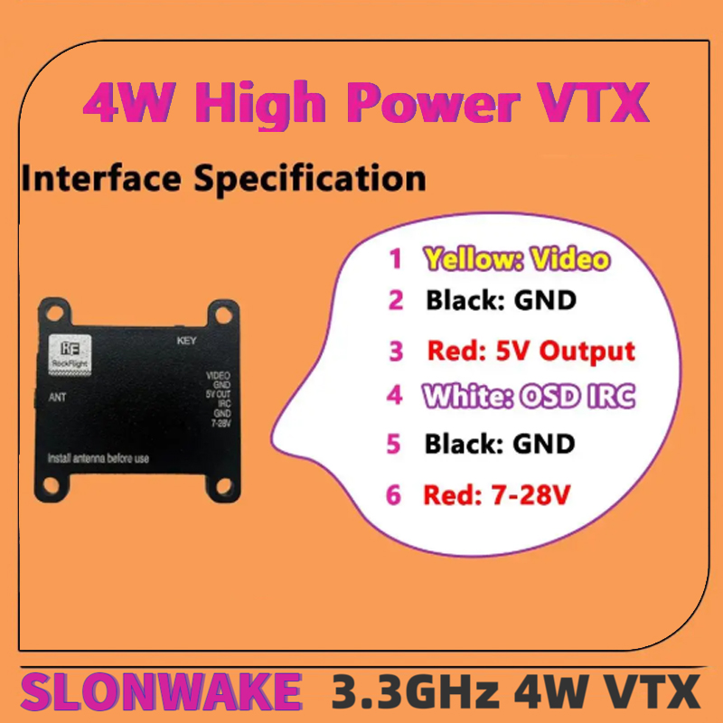 SLONWAKE FPV 3.3G 16채널 4000mW  - Drone Receiver 리뷰 및 가격